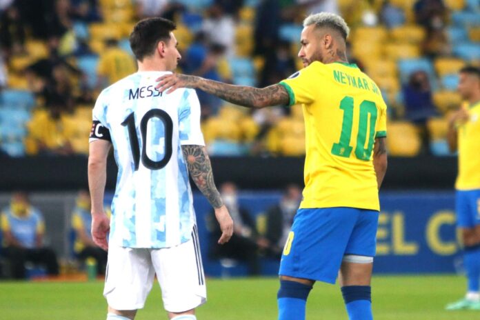 messi neymar argentina brasile copa america 2021