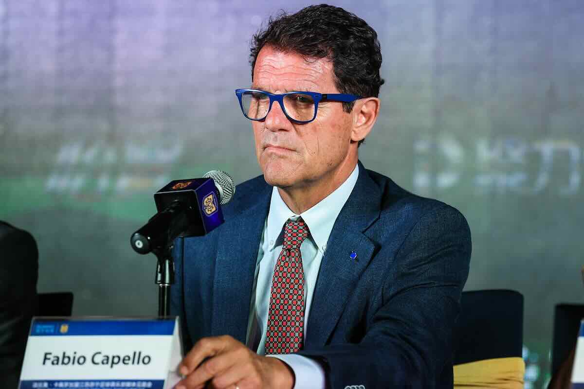 Capello durante una conferenza