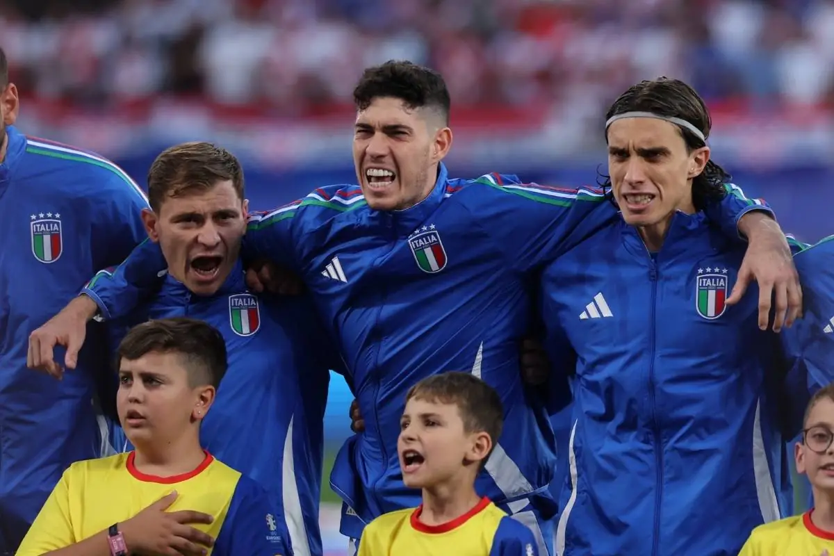 Nazionale Italiana Barella Bastoni e Calafiori