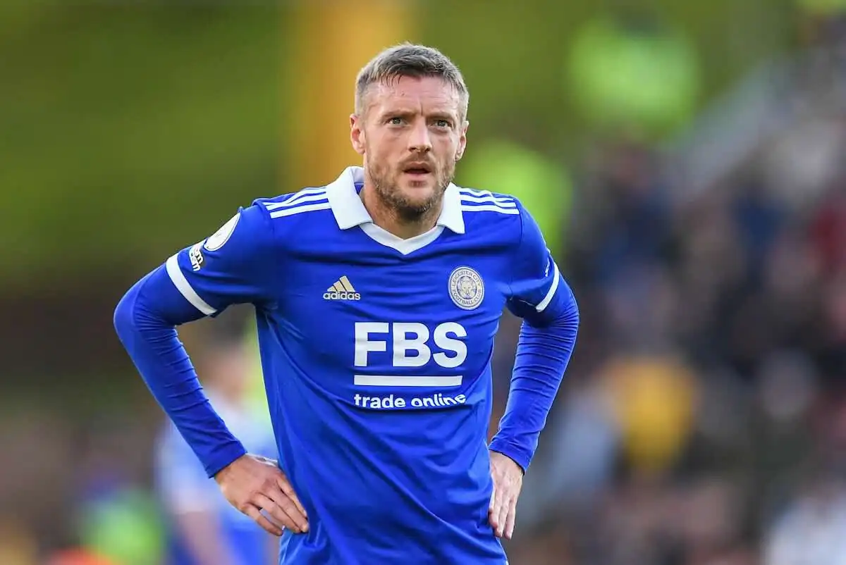 Jamie Vardy in primo piano