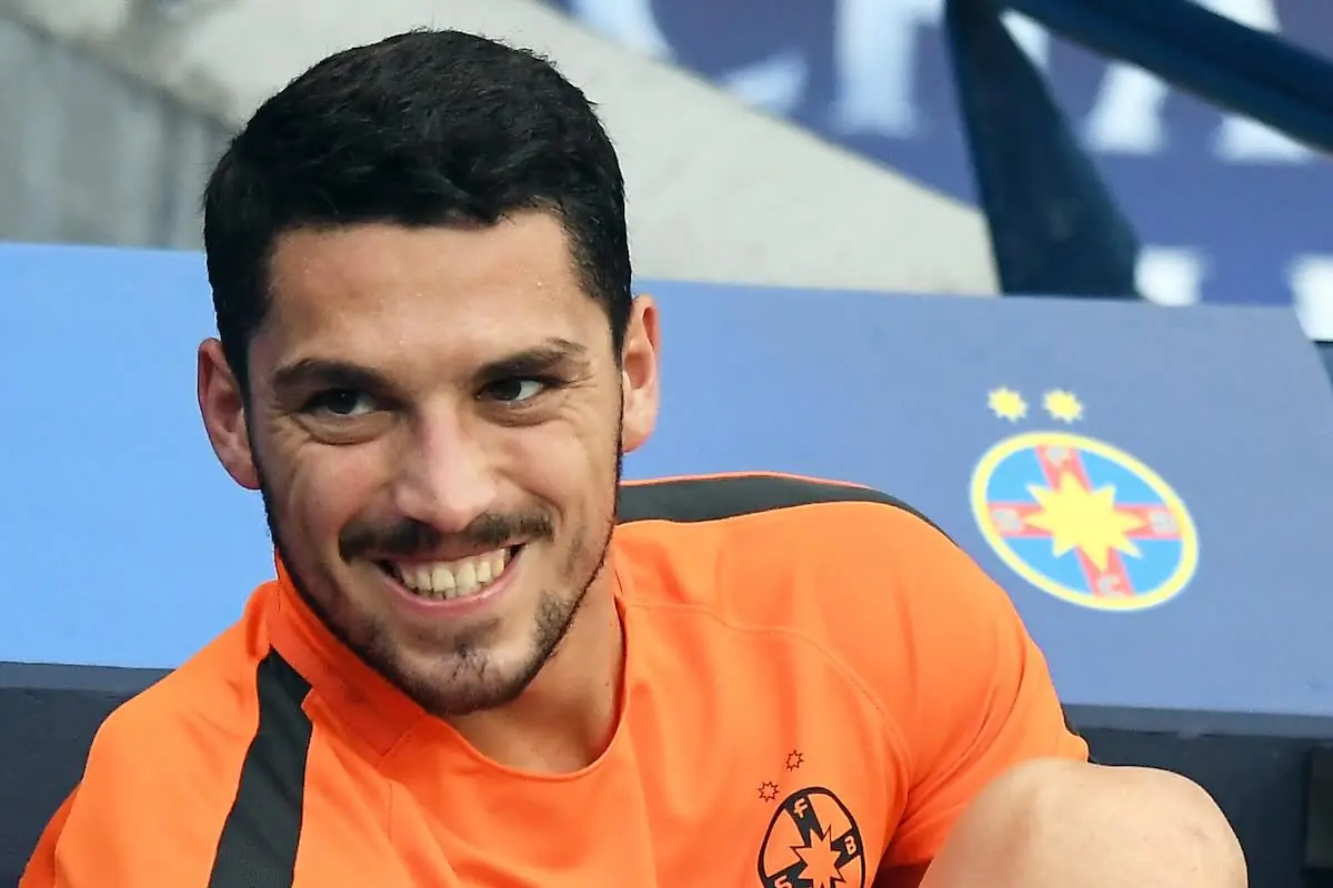 Stanciu durante il riscaldamento